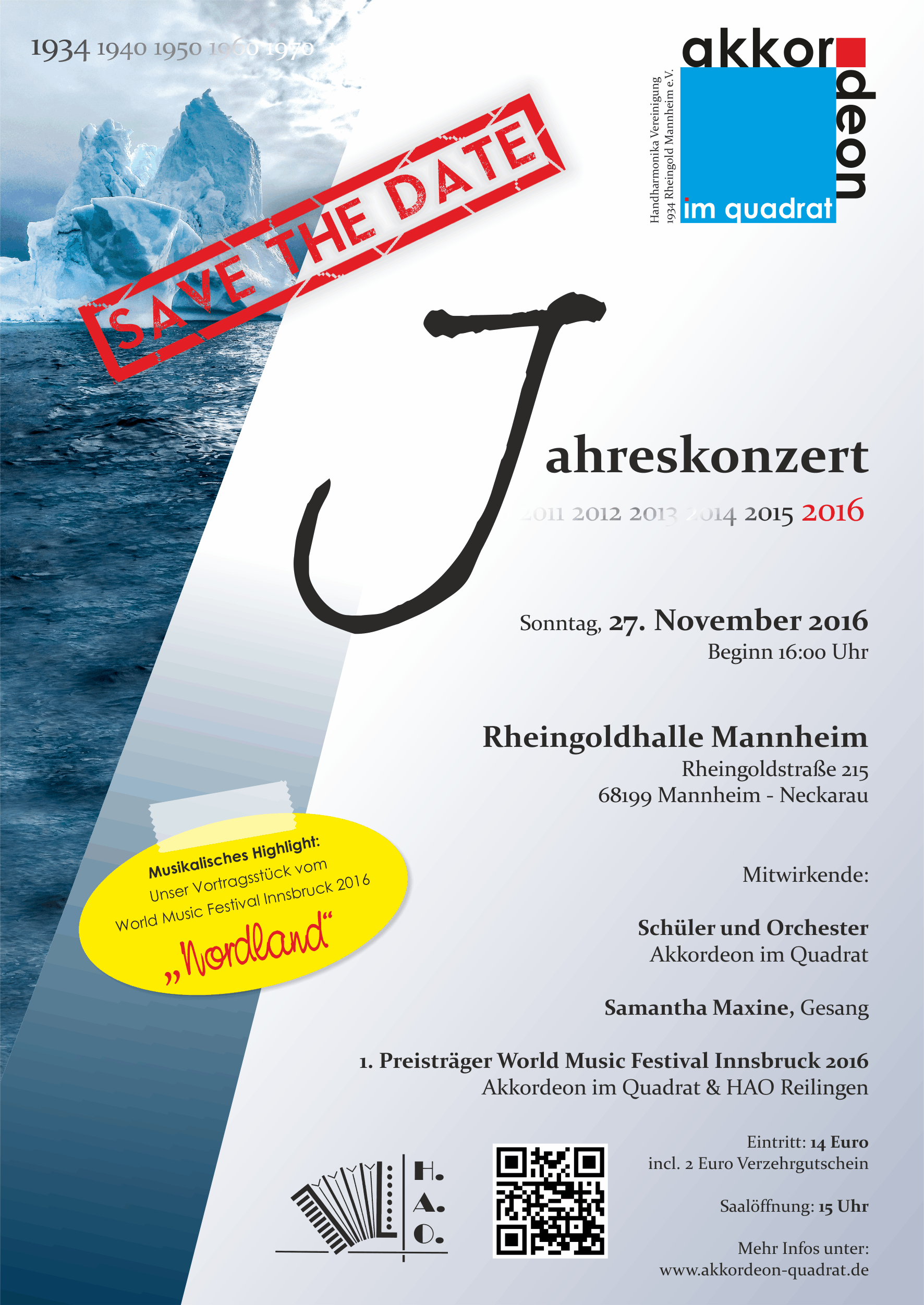 Flyer Konzert 2016